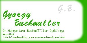 gyorgy buchmuller business card